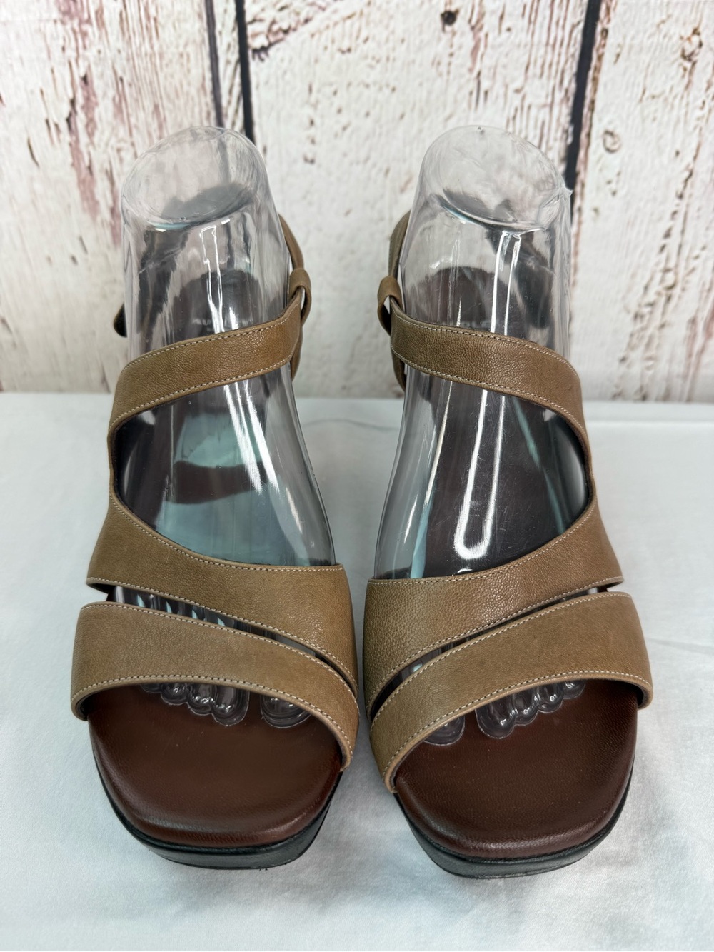 Audley London Leather Strappy Heeled Modern Sandals Made in Spain Size 39.5 EU - Picture 3 of 16